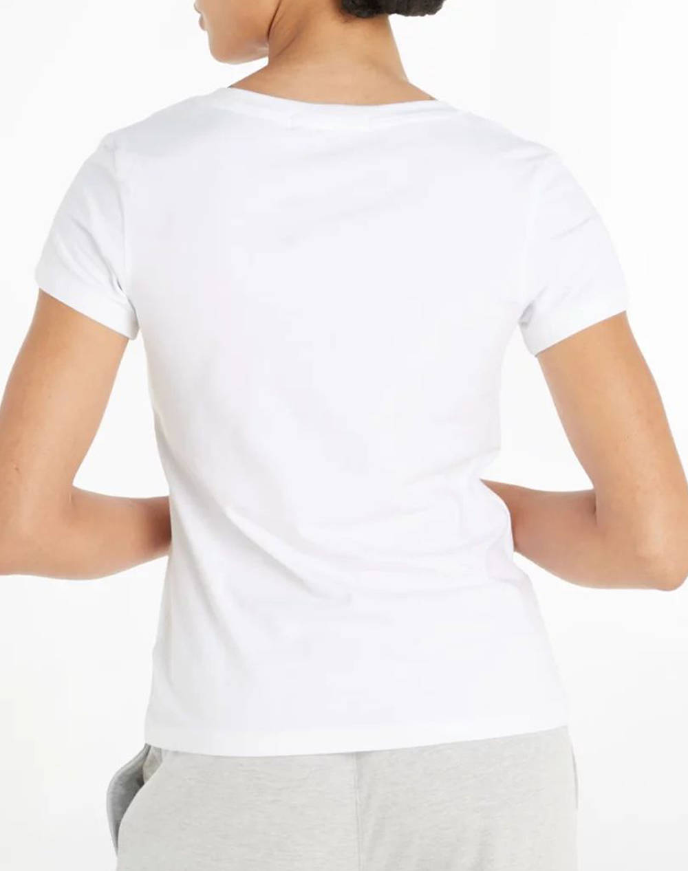 CALVIN KLEIN CK EMBROIDERY STRETCH V-NECK