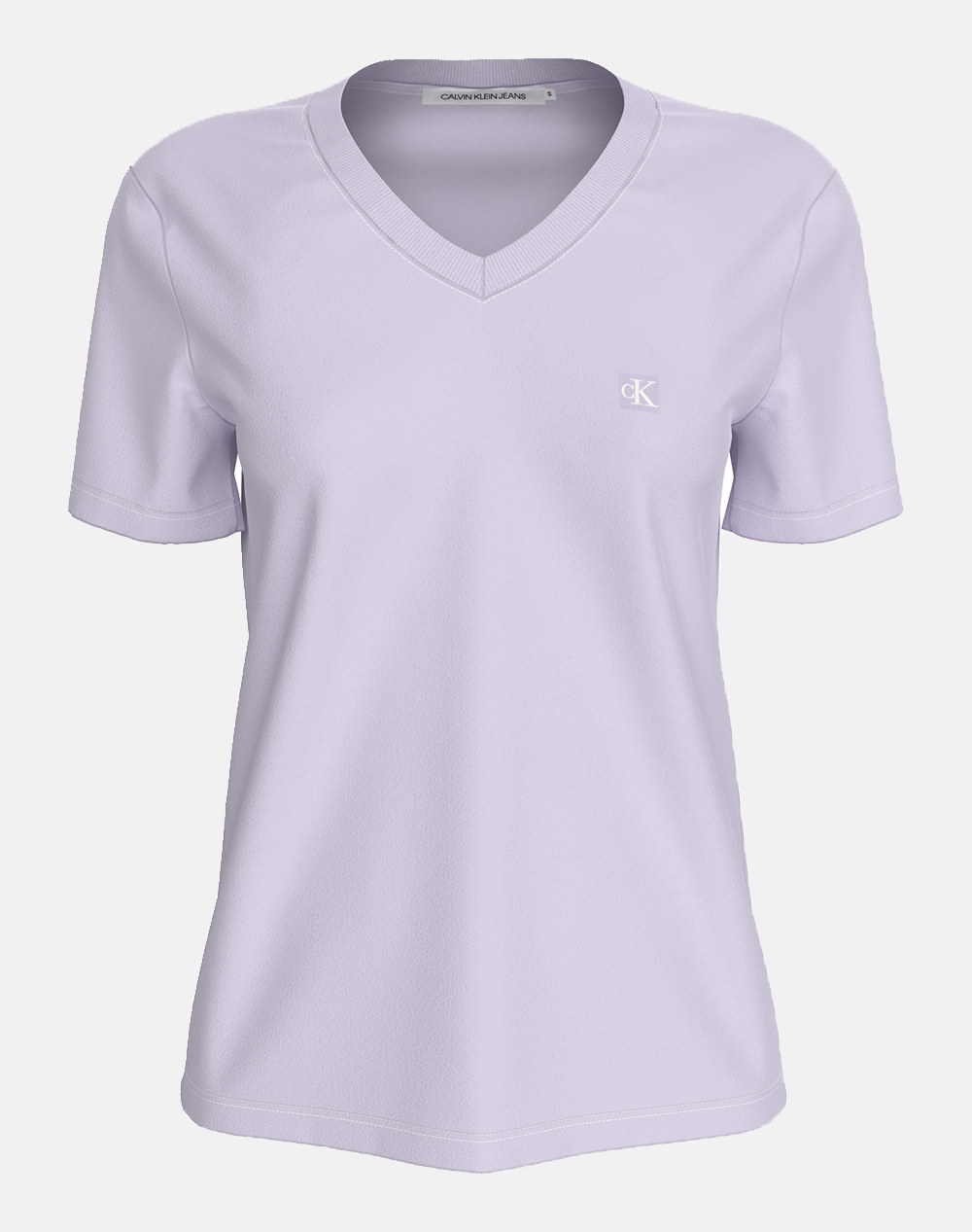 CALVIN KLEIN TRIČKO CK EMBRO BADGE V-NECK TEE