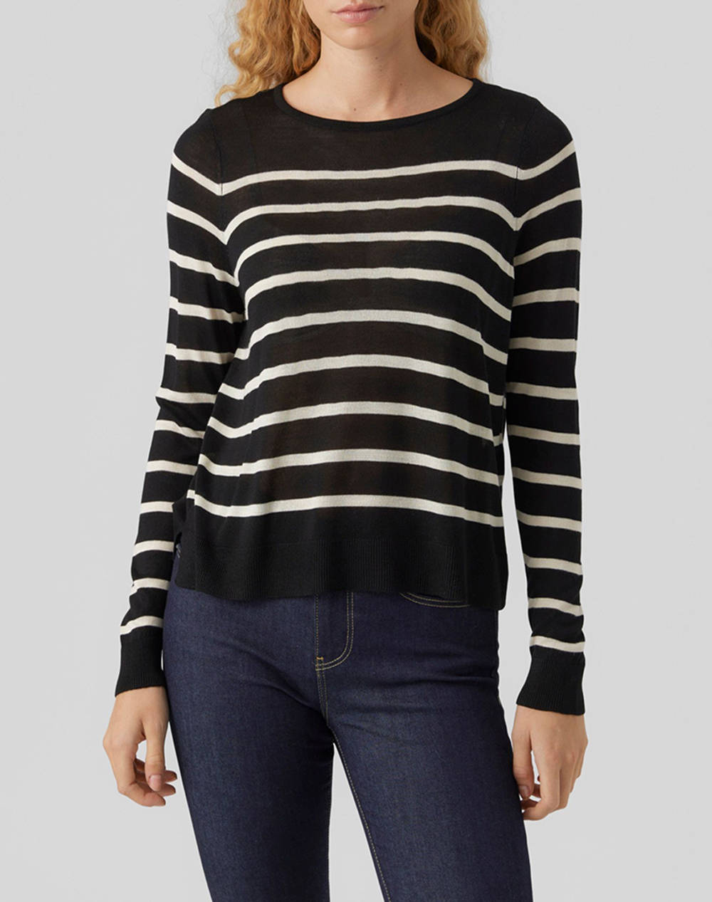 VERO MODA VMNOVA LS O-NECK PULOVR GA NOOS