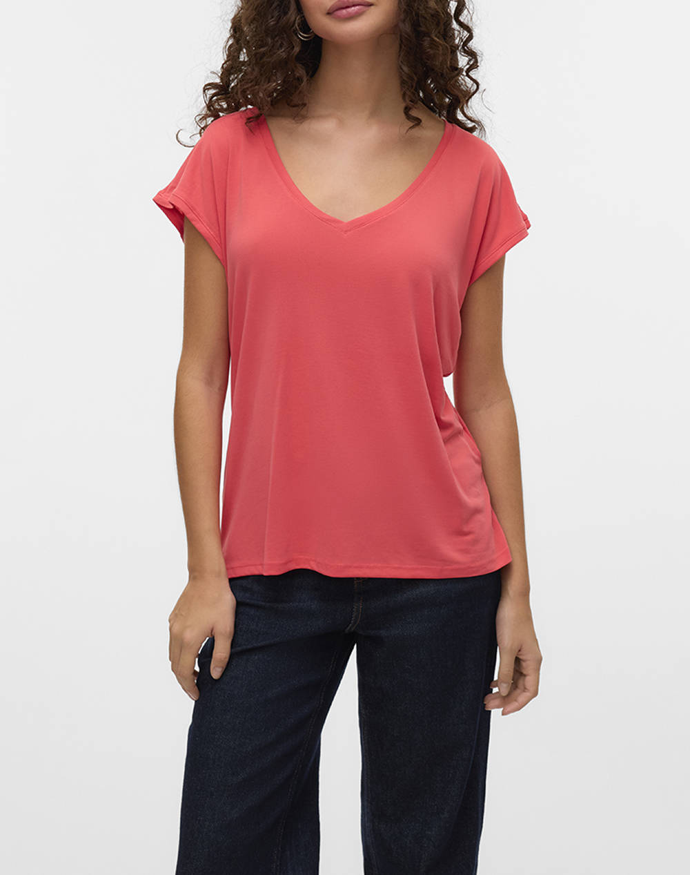 VERO MODA VMFILLI SS V-NECK TEE GA NOOS