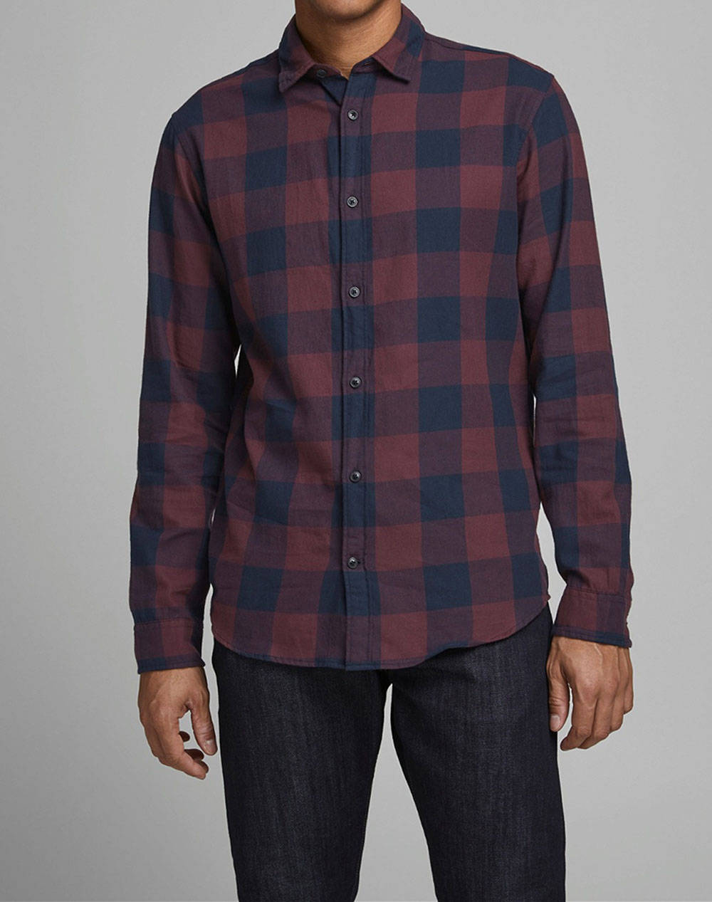 JACK&JONES JJEGINGHAM TWILL SHIRT L/S NOOS