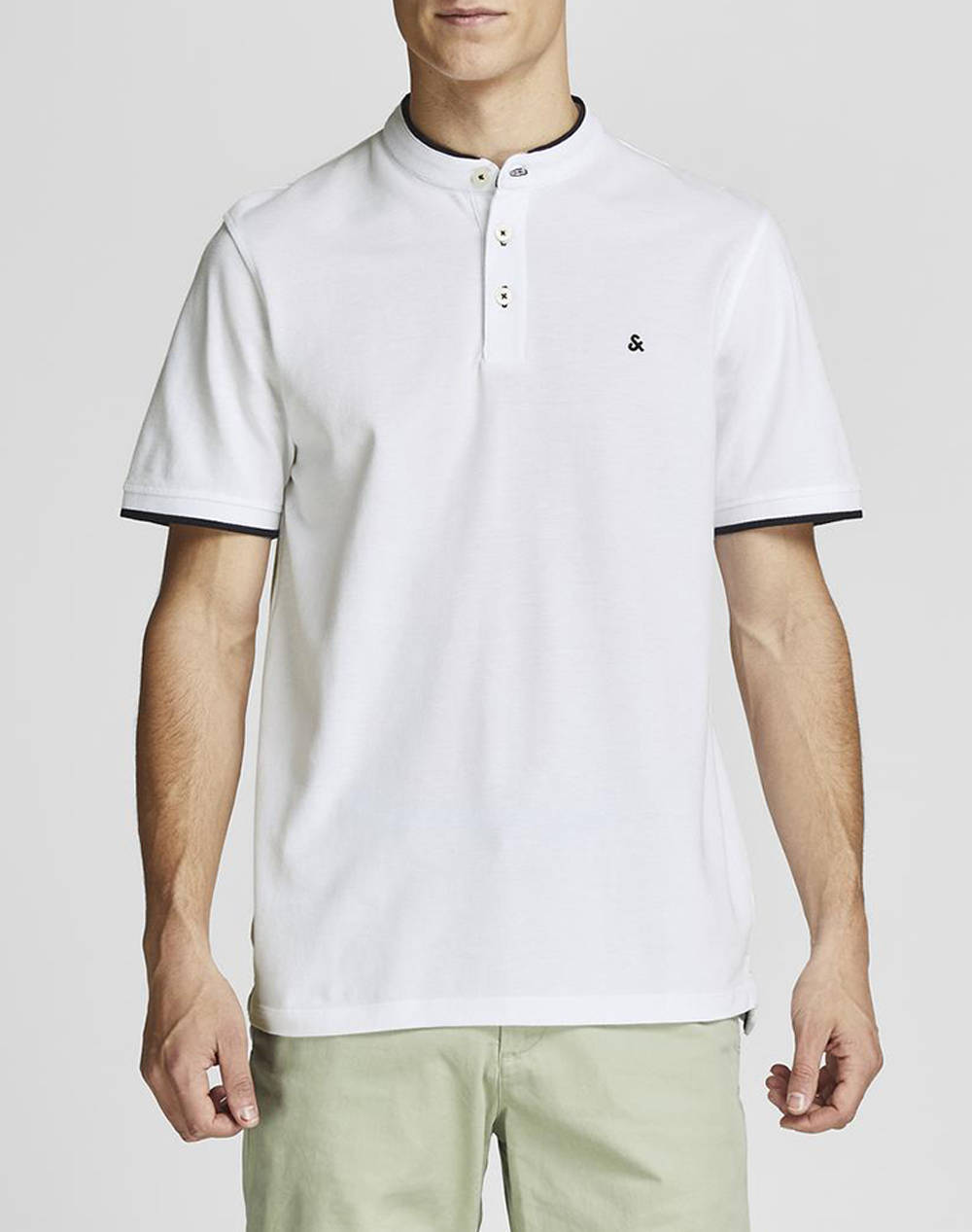 JACK&JONES JJEPAULOS MAO POLO SS NOOS