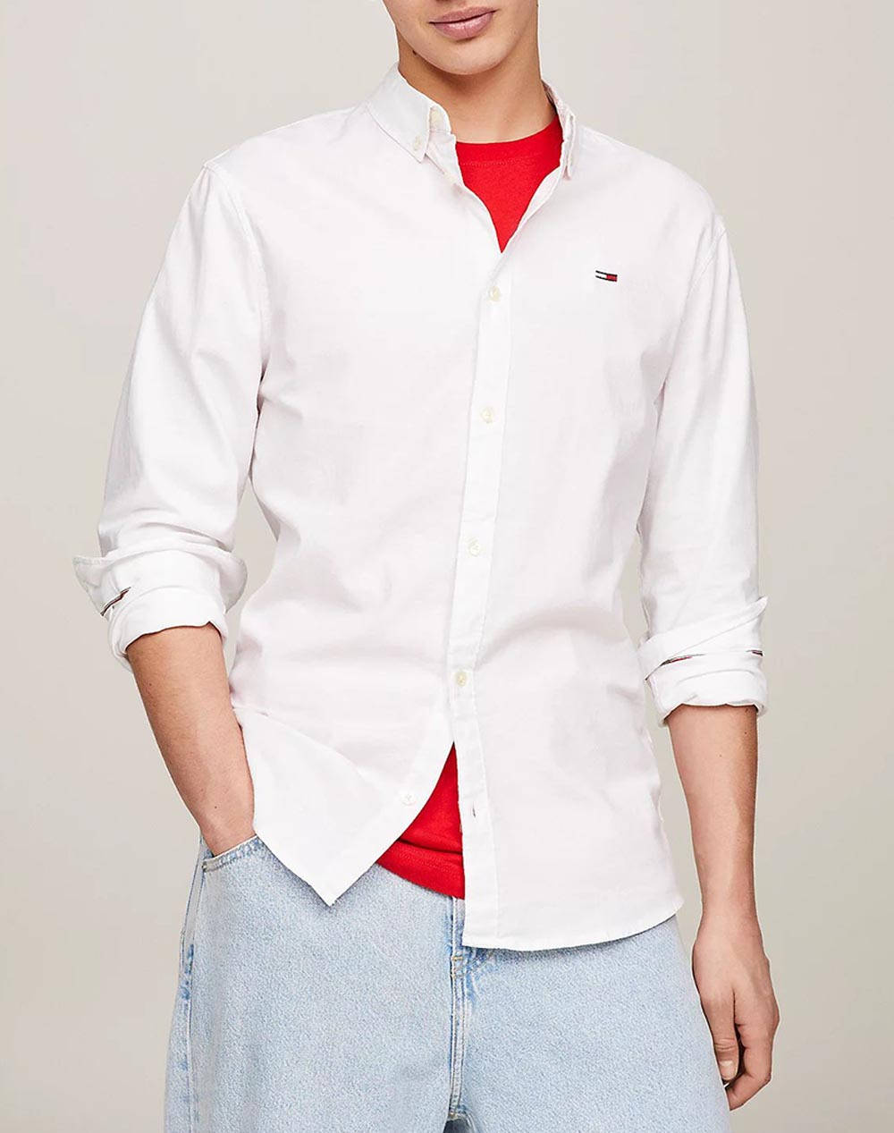 TOMMY JEANS TJM SLIM STRETCH OXFORD SHIRT