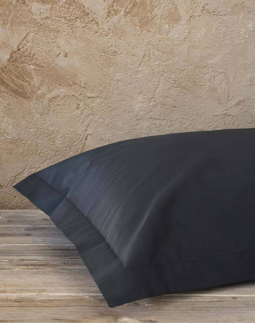 NIMA Povlák na polštář Oxford Superior Satin - Black (2x52x72cm)