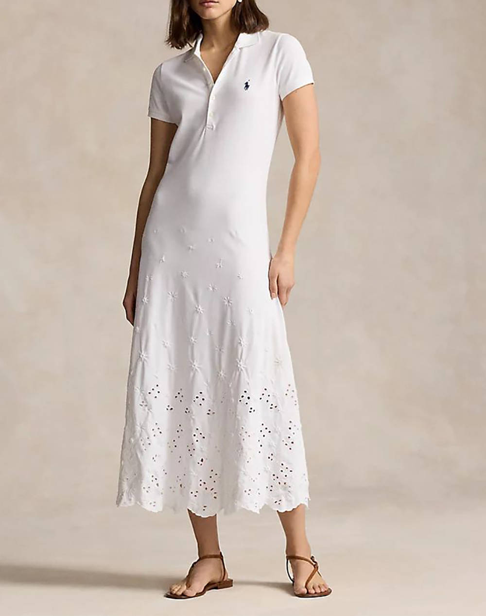 RALPH LAUREN EYELT JLE DR-SHORT SLEEVE-DAY DRESS