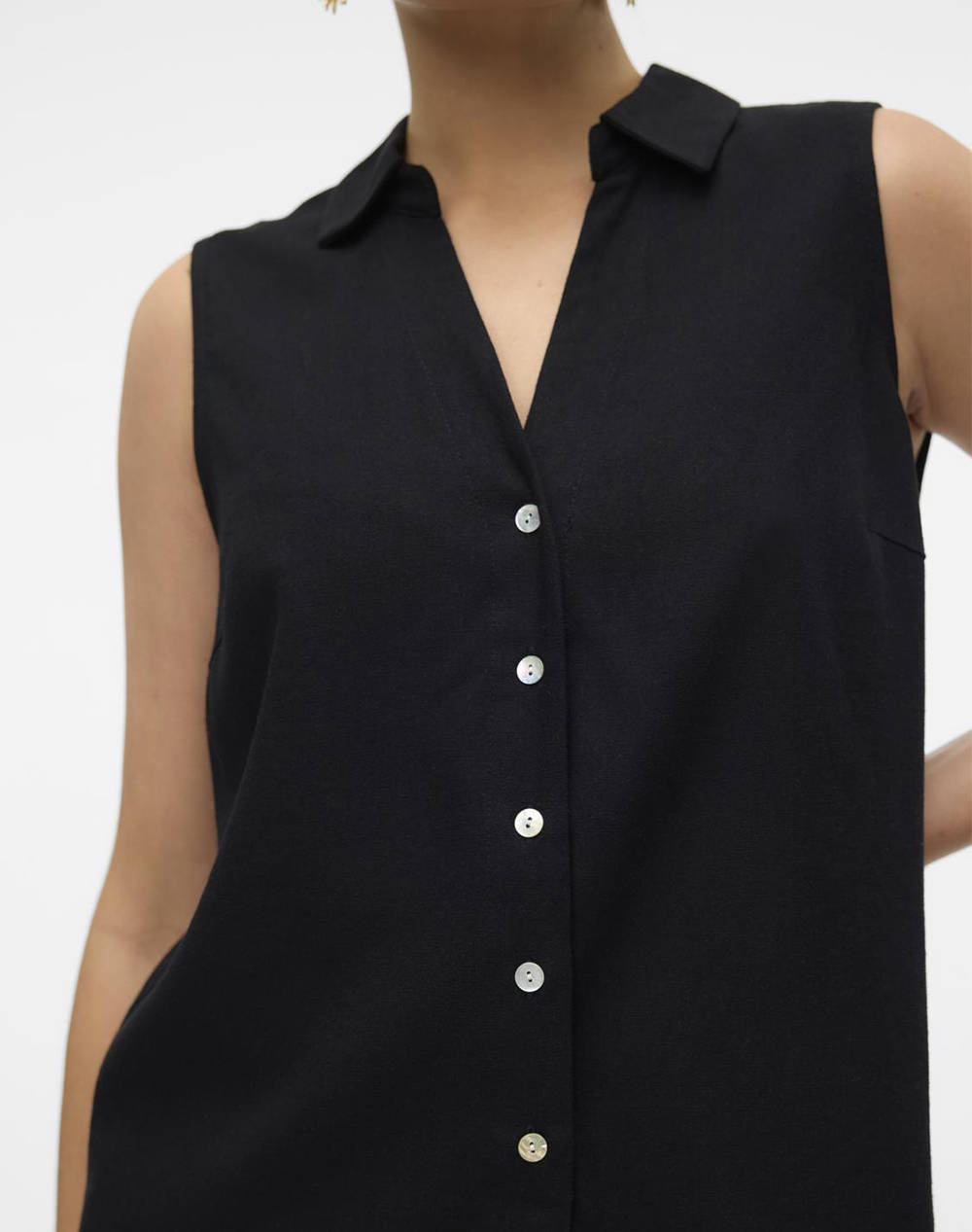 VERO MODA VMMYMILO SL V-NECK SHIRT WVN GA