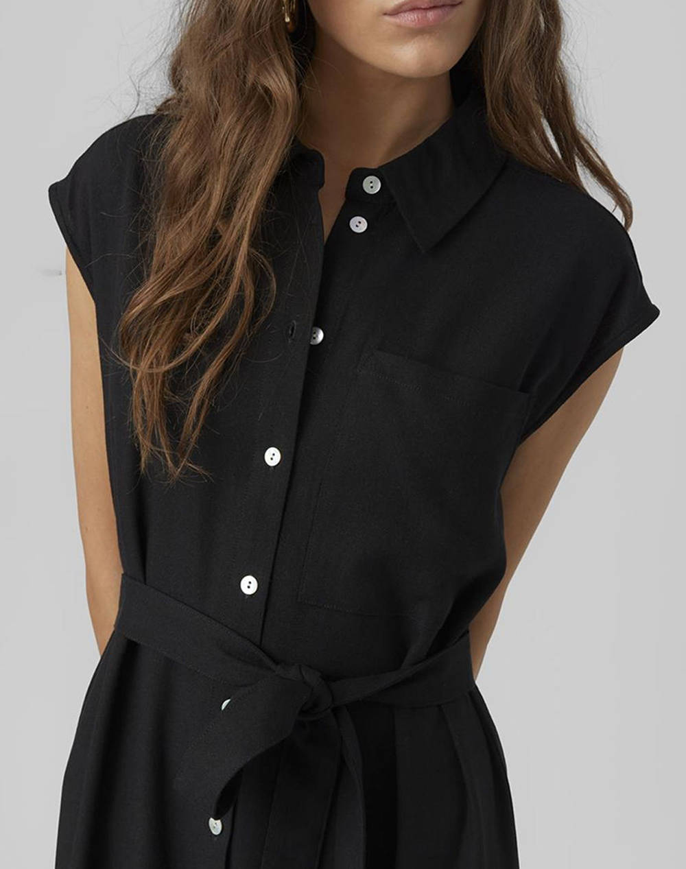 VERO MODA VMMYMILO SL CALF SHIRT DRESS WVN GA