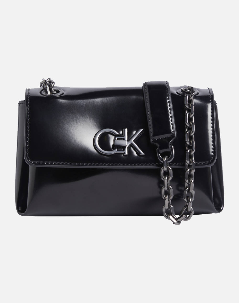 CALVIN KLEIN RE-LOCK SM SHOULDER BAG_SHINY (Rozměry: 17 x 13 x 4 cm)