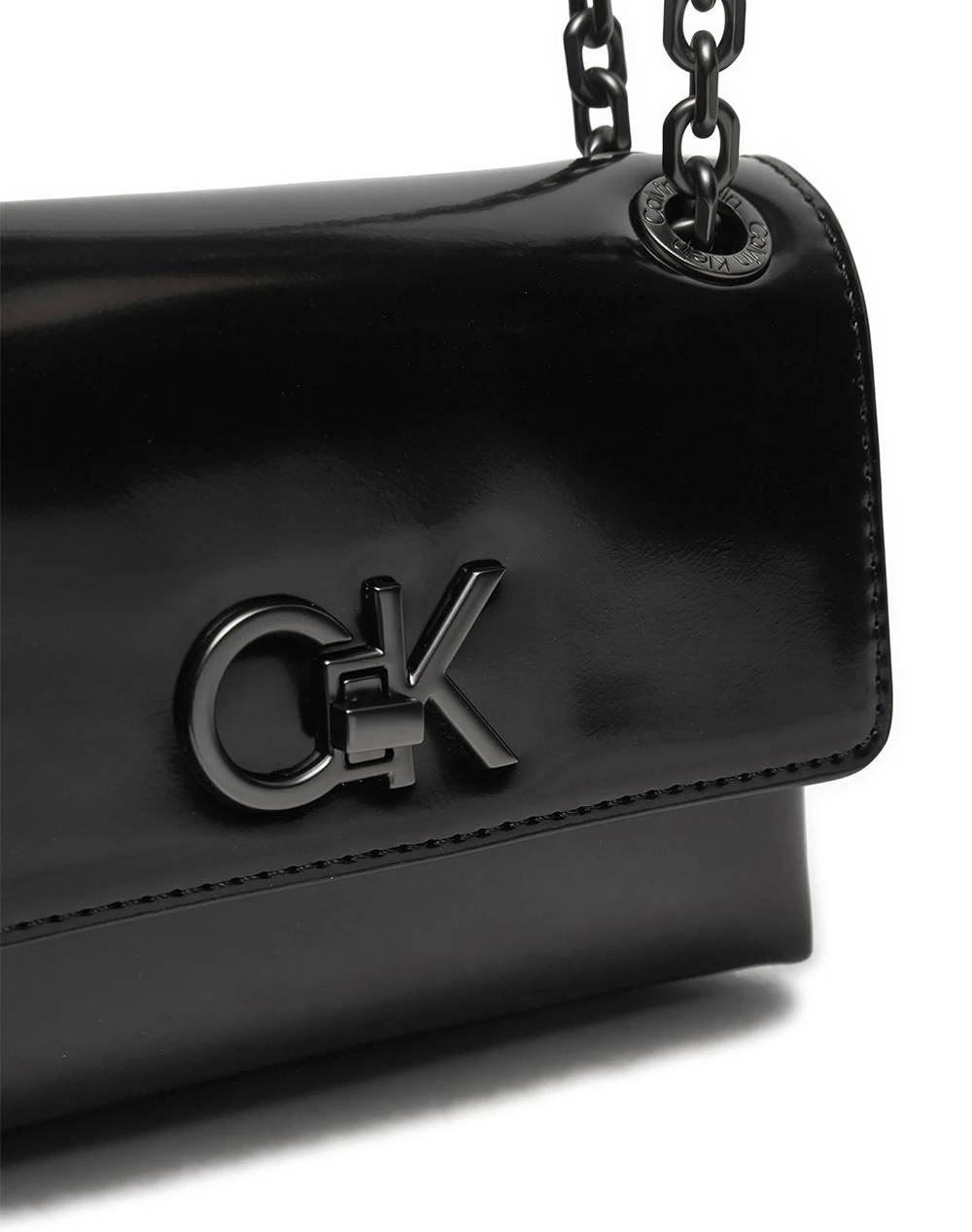 CALVIN KLEIN RE-LOCK SM SHOULDER BAG_SHINY (Rozměry: 17 x 13 x 4 cm)