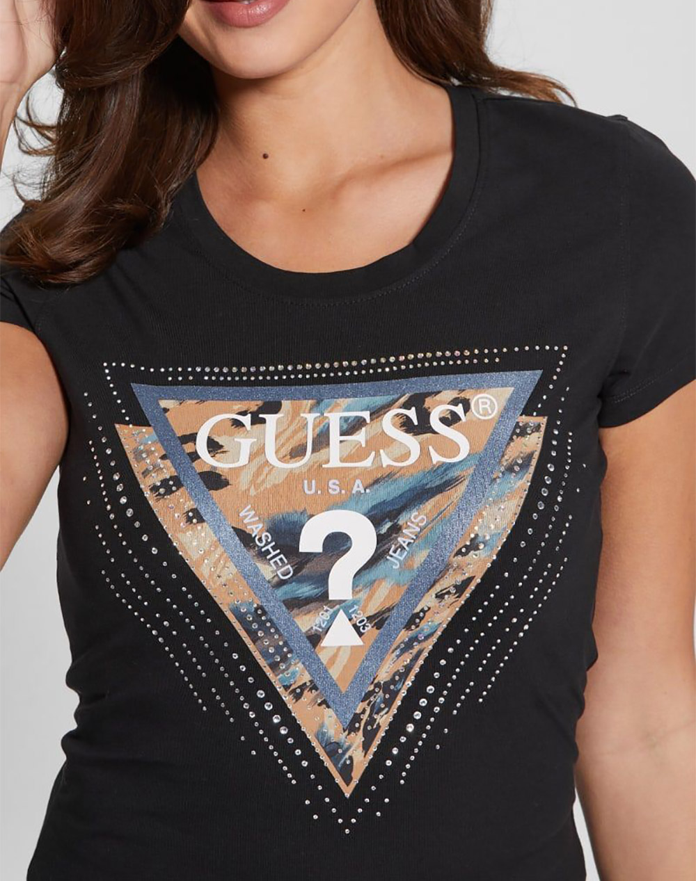 GUESS SS CN LEO TRIANGLE TEE TRIČKO DÁMSKÉ