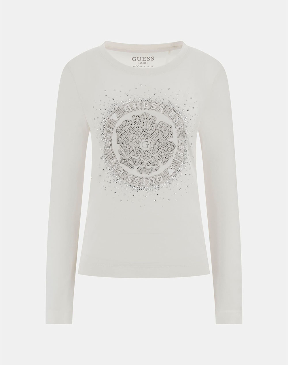 GUESS LS CN PEONY STAMP TEE TRIČKO DÁMSKÉ