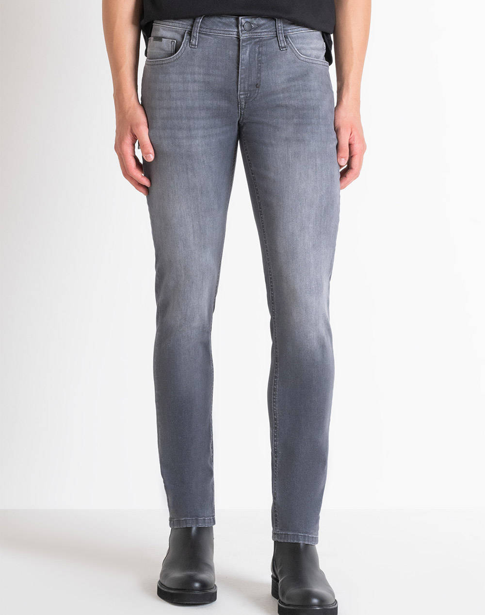 ANTONY MORATO MMDT00241FA750528W01893 MIN OF 10 JEANS OZZY TAPERED FIT IN POWER STRETCH GREY DENIM KALHOTY