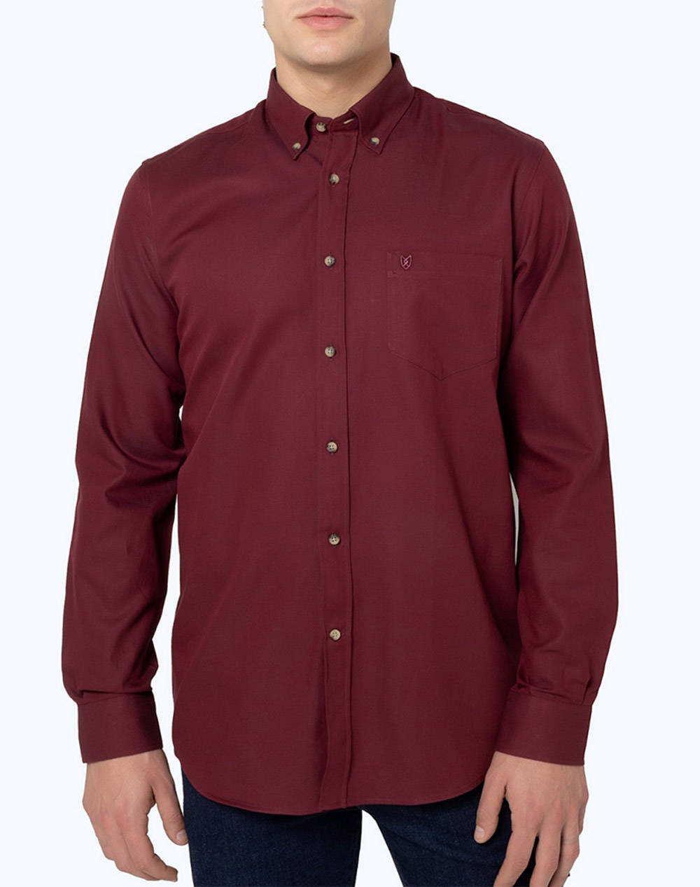 THE BOSTONIANS KOŠILE TWILL REGULAR FIT Plain TWILL Button-down Regular Fit