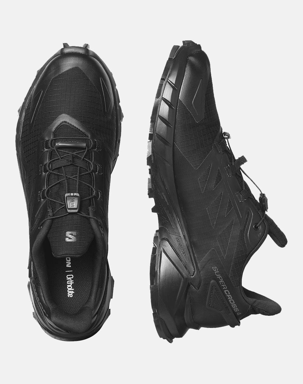 SALOMON TRAIL RUNNING - CROSS SUPERCROSS 4 GTX BLACK / BLACK / BLACK BOTY PÁNSKÉ