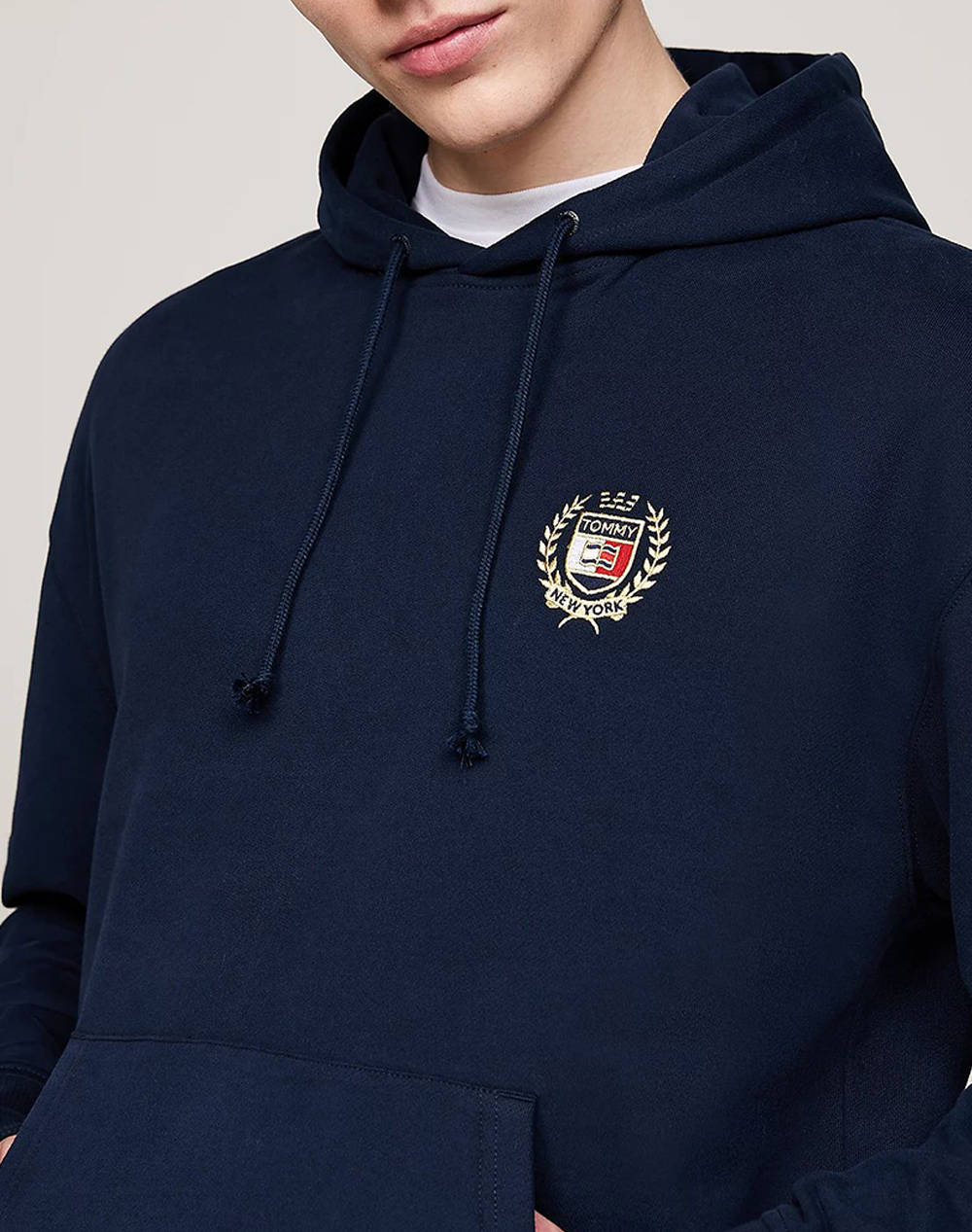 TOMMY JEANS TJM REG TJ FLAG CREST HOOD EXT