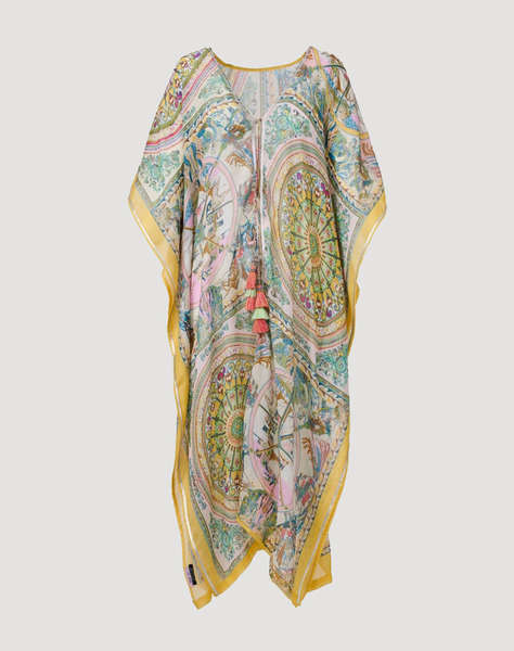 AMOR YELLOW PASTEL MULTICOLOR KAFTAN