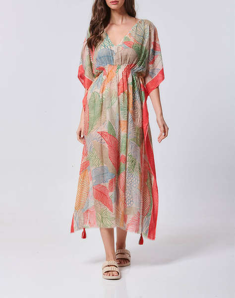 AMOR PRINTED LONG DRESS