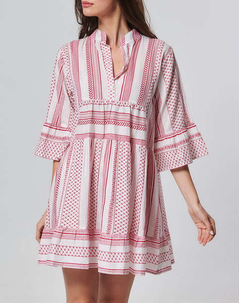 INDIRA LONG SLEEVE PRINTED DRESS