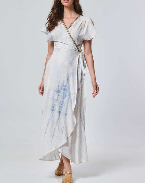 INDIRA TIE DYE WRAP DRESS