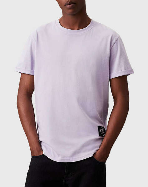 CALVIN KLEIN BADGE ROUND HEM TEE