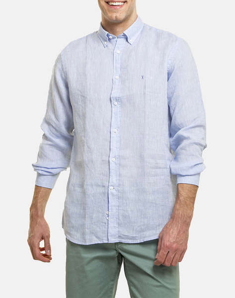 THE BOSTONIANS KOŠILE REGULAR FIT Plain LINEN Button-down Regular Fit