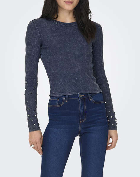 ONLY ONLVALERIE L/S STUDS TOP CC JRS