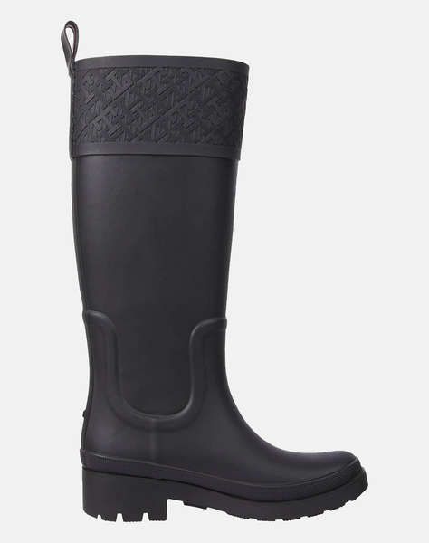 TOMMY HILFIGER RUBBER LONG BOOT MONOGRAM