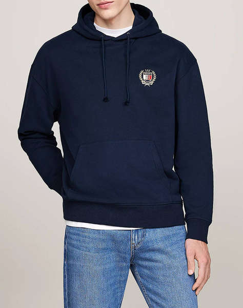 TOMMY JEANS TJM REG TJ FLAG CREST HOOD EXT