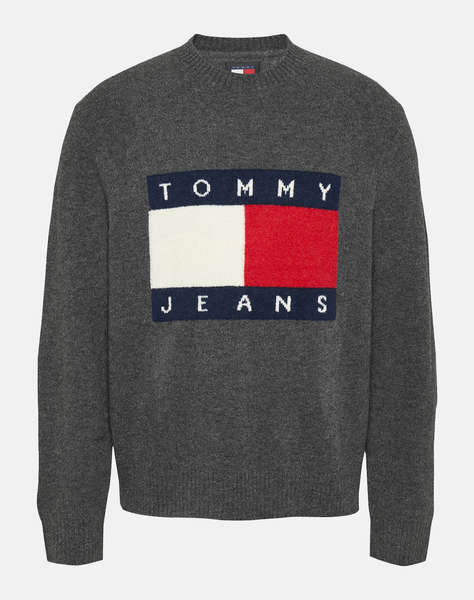 TOMMY JEANS TJM REG MELANGE FLAG SWEATER