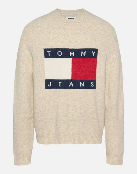 TOMMY JEANS TJM REG MELANGE FLAG SWEATER