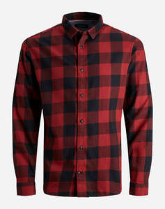 JACK&JONES JJEGINGHAM TWILL SHIRT L/S NOOS