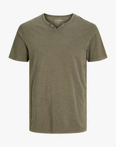 JACK&JONES JJESPLIT NECK TEE