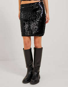 JJXX JXAVA SEQUIN SHORT SKIRT WVN