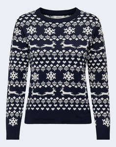 ONLY ONLXMAS SNOWFLAKE O-NECK KNT