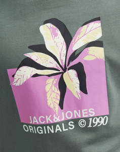 JACK&JONES JORTAMPA AOP BRANDING TEE SS CREW JNR