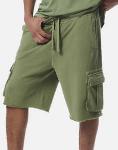 BODY ACTION MENS NATURAL DYE CARGO BERMUDA