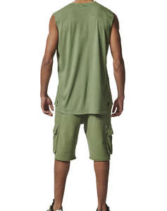 BODY ACTION MENS NATURAL DYE CARGO BERMUDA