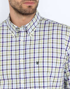 BOSTONIANS KOŠILE MAVERICK REGULAR FIT MedCheck SLUB Button-down Regular Fit