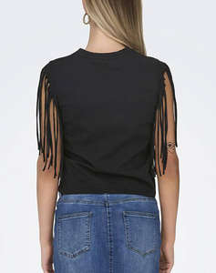 ONLY ONLZINNA S/S FRINGE TOP BOX JRS