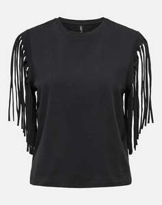 ONLY ONLZINNA S/S FRINGE TOP BOX JRS