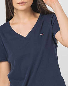 TOMMY JEANS TJW SLIM SOFT V NECK TEE