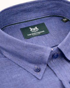 THE BOSTONIANS KOŠILE REGULAR FIT Plain LINEN Button-down Regular Fit