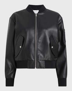 CALVIN KLEIN FAUX LEATHER BOMBER JACKET