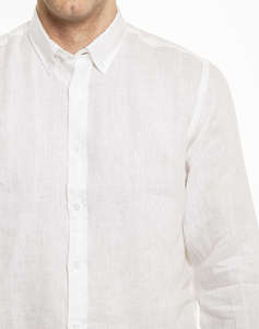 THE BOSTONIANS KOŠILE REGULAR FIT Plain LINEN Button-down Regular Fit