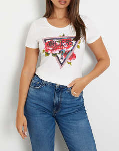 GUESS SS CN ROSES TRIANGLE TEE TRIČKO DÁMSKÉ