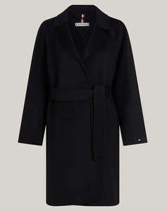 TOMMY HILFIGER REG DF WOOL BELTED COAT