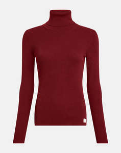 CALVIN KLEIN WOVEN LABEL ROLL NECK SWEATER