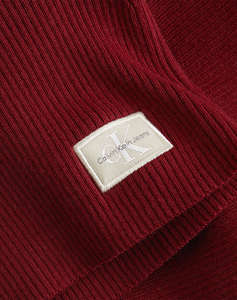 CALVIN KLEIN WOVEN LABEL ROLL NECK SWEATER