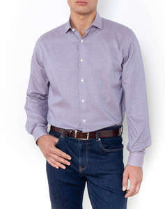 THE BOSTONIANS KOŠILE TWILL CUSTOM FIT Plain TWILL Semi-rex Custom Fit