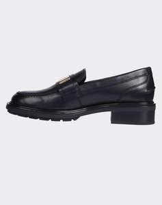 TOMMY HILFIGER TH LOGO LEATHER LOAFER